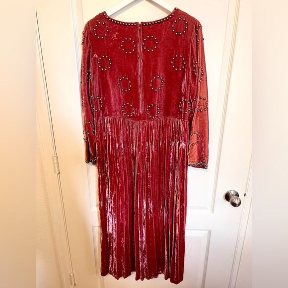 Vintage Double D Ranch Crushed Velvet
Dress Stud Detail Small Copper - Picture 2 of 6